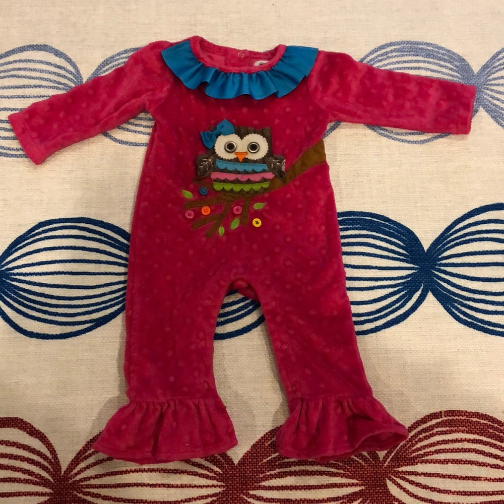 Mud Pie Owl Outfit 0-6m
